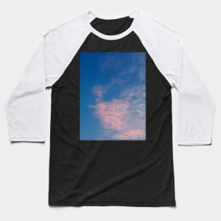 Blue Sky | Pink Clouds Photo Baseball T-Shirt